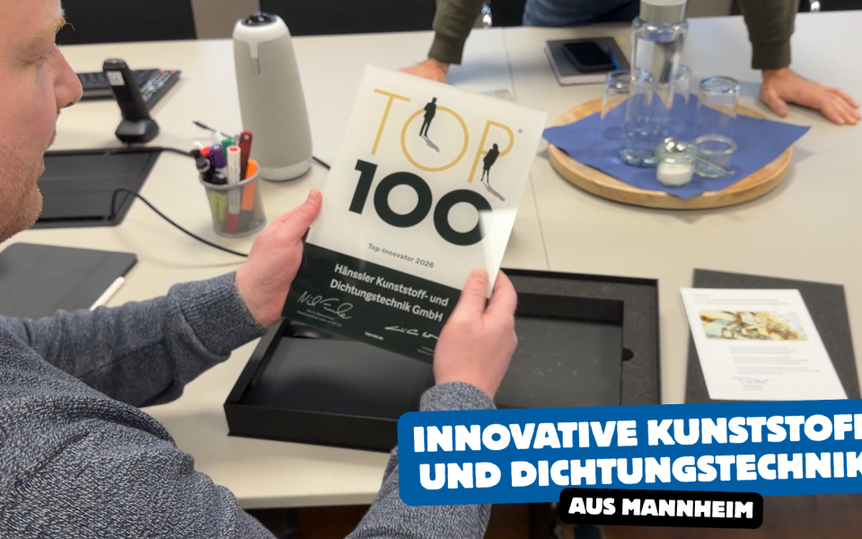 Hänssler Kunststoff- und Dichtungstechnik geehrt mit TOP 100 Innovator-Siegel 2026