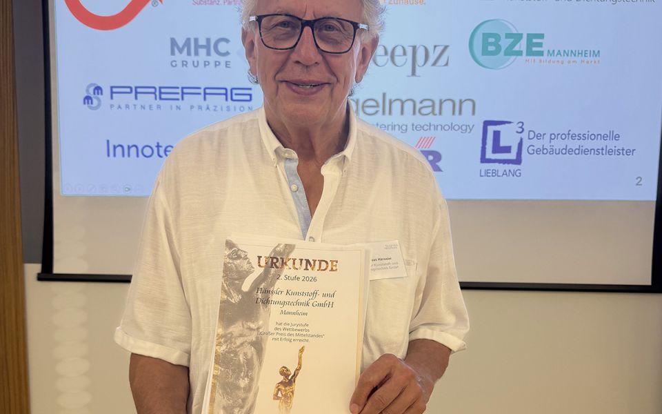 Hänssler erreicht die Jurystufe beim Großen Preis des Mittelstandes